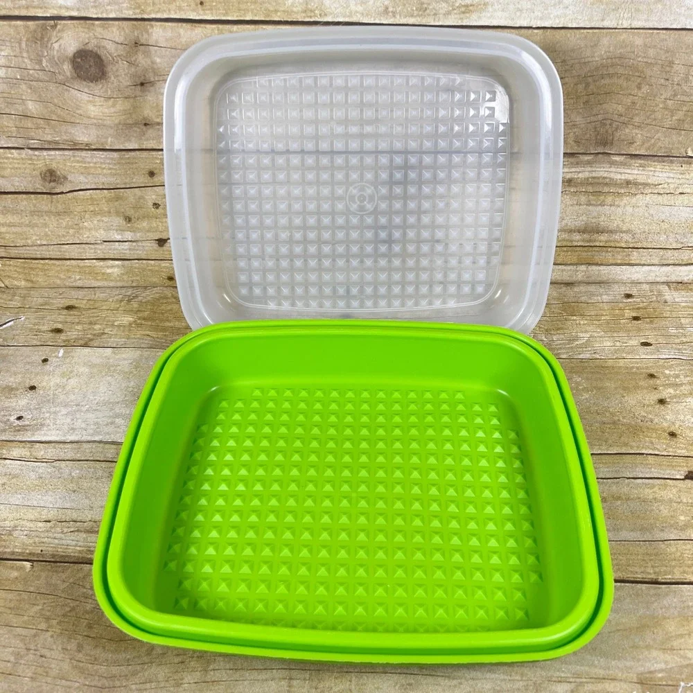 Tupperware Season-Serve Large  Marinating Container  Lime Green 1294-8 10